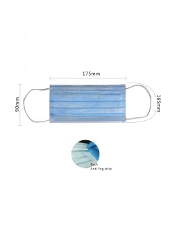 Easyinsmile Disposable Face Mask EARLOOP MASK SAFE + ANTI-FOG   90*175mm 500PCS of Case