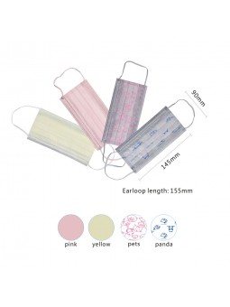 Disposable Face Mask EARLOOP CHILD MASK 90*145mm Case of 500pcs