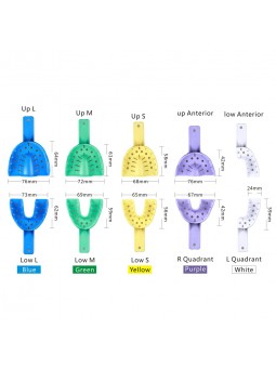 Easyinsmile dental PLASTIC DISPOSABLE IMPRESSION TRAY  L/M/S/A/Q