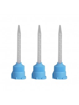 Temporary Crown and Bridge Materials Crown & Bridge Mixing Tips 1:1 Ratio Blue Clear Tip Pack of 48