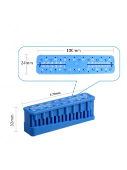 Easyinsmile Endo Measuring Block Plastic Autoclaveable Blue