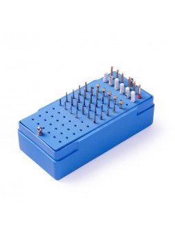 endo file holder Easyinsmile® 78 Holes Endo Sterilization Organizer Holder Container High Speed Diamond Bur and File