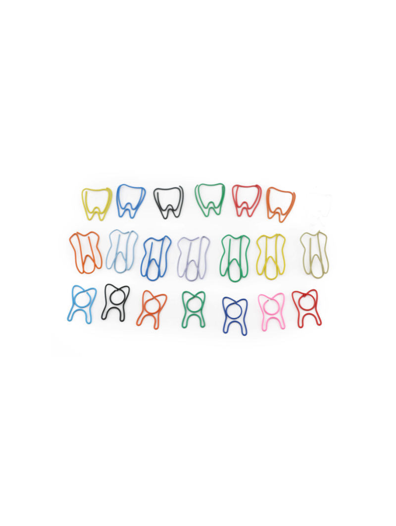 shaped paper clips  Easyinsmile Paper Clip Creative Tooth Shape, 3 stlyes, 20pcs