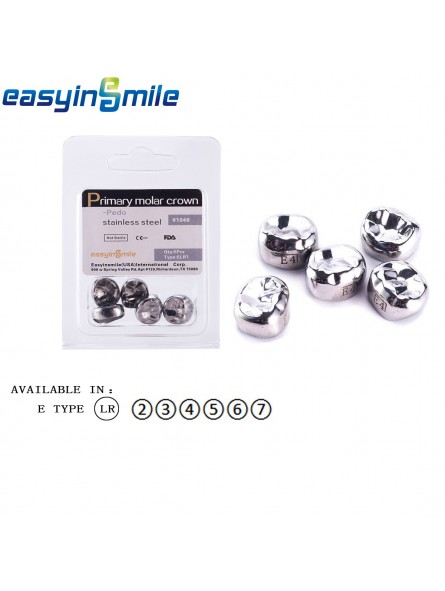 5Pcs Dental Kids Crowns Stainless Primary Molar Crowns Lower Right EASYINSMILE