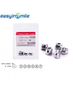 EASYINSMILE 1Box Dental Stainless Crowns Teeth Cap Lower Premolar Left  For Kids