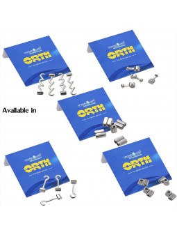 EASYINSMILE Dental Orthodontic Crimpable Hooks Sliding/Spiral Cross/Double Tube