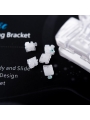 EASYINSMILE Orthodontic Ceramic Self-ligating Brackets MBT .022'' 345Hooks Clear