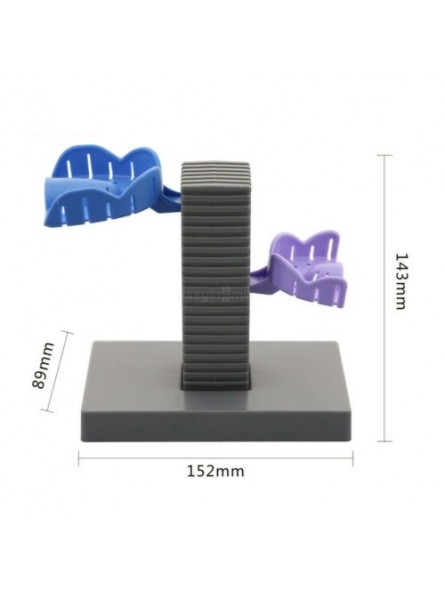 EASYINSMILE 1Pc Dental Lab Impression Tray Plaster Holder Stand Large Base Grey