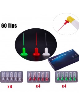 60Pcs Dental Endodontic Irrigator Tips For Sonic Activator