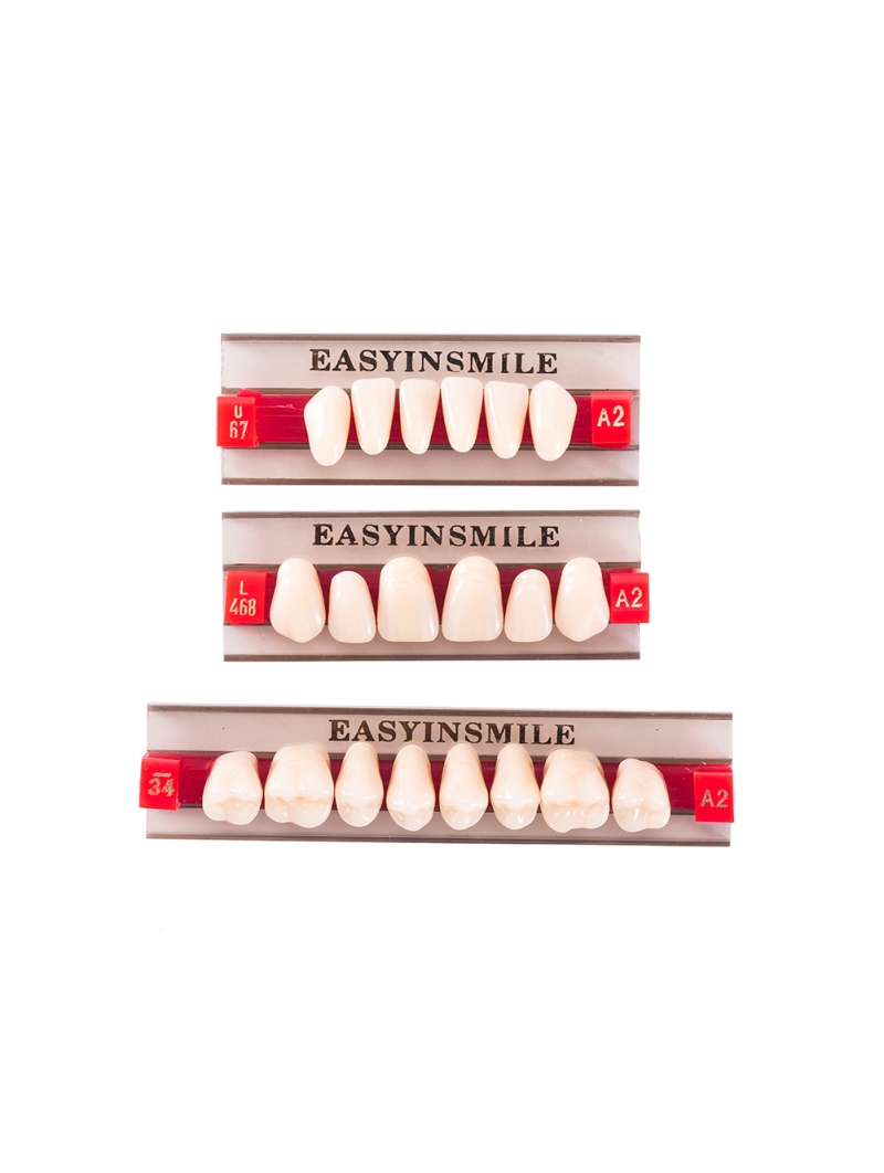 Easyinsmile 84/96Pcs Dental Denture Acrylic Resin Teeth DIY False Full