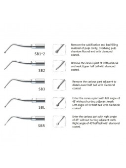 Easyinsmile ECKS EMS Woodpecker Dental scaler Tip Scaler Cavity Preparation Kit Sliver SB1 SB2 SB3 SBL SBR