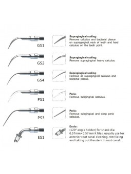 Easyinsmile SRSKS SIRONA PerioScan Dental scaler Tip Scaler Standard Kit Sliver GS1 GS2 GS4 PS1 PS3 ES1