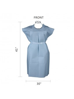 Disposable 3ply Tissue/ Poly/ Tissue Patient Gown and Capes 30"*41"  - Gown, B, X-Ray, EXAM COWN  50PCS/BOX