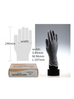 Easyinsmile Disposable PVC VINYC GLOVE POWDER FREE Box of 100PCS S/M/L